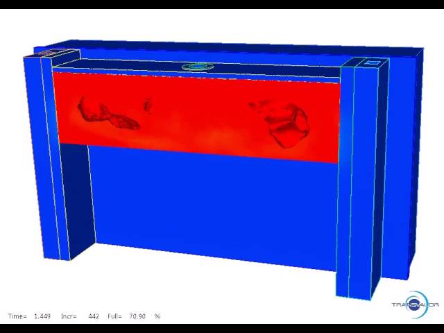 Continuous Casting simulation of initial mold Filling