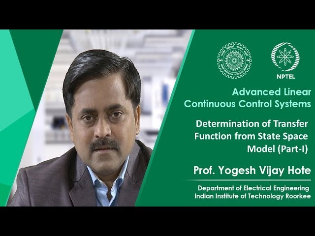 Determination of Transfer Function from State Space Model (Part-I)
