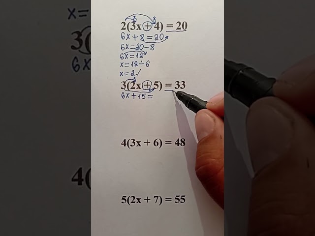 Equations with Brackets | Beginners Math Lesson #maths #mathematics #mathstricks #mathematica 
