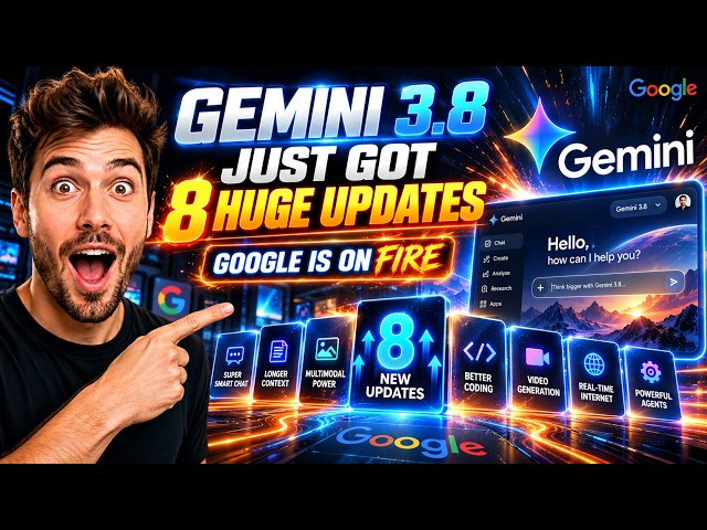 GEMINI 3.8 JUST GOT 8 HUGE UPDATES — AND GOOGLE IS ON FIRE #gemini #google #ai #agenticai
