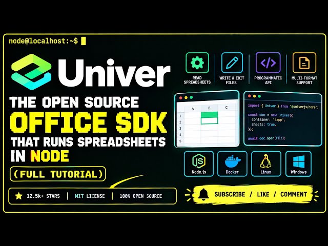 Univer: The Open Source Office SDK That Runs Spreadsheets in Node