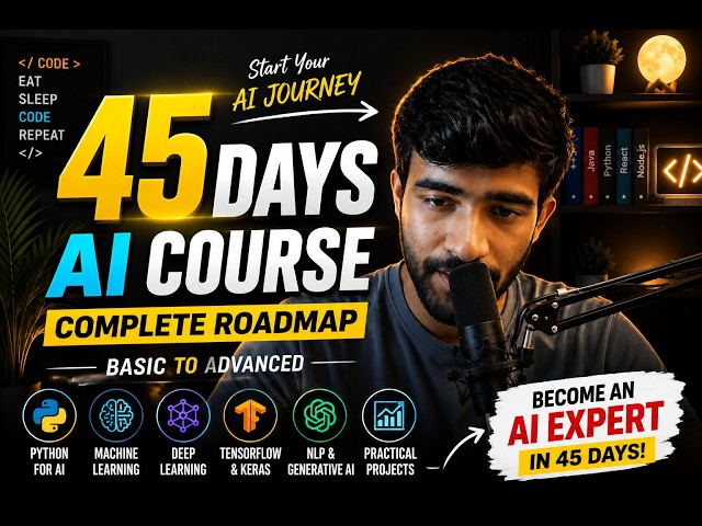 Artificial Intelligence Full Course | AI in 45 Days | Day 1 (Free AI Series)