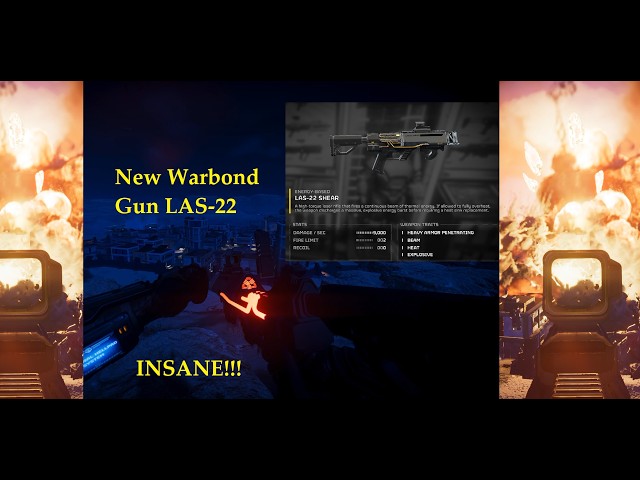 HELLDIVERS 2 - LAS-22 Shear (Secret Warbond Gun)