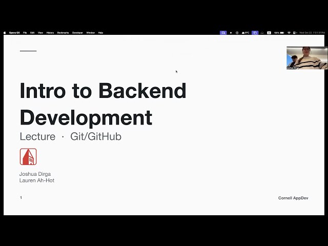 [FA25] Intro to Backend Development - Git Lecture/Demo (Week 2)