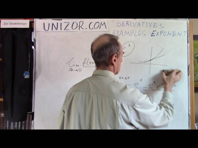 Unizor - Derivatives - Examples - Exponential Functions
