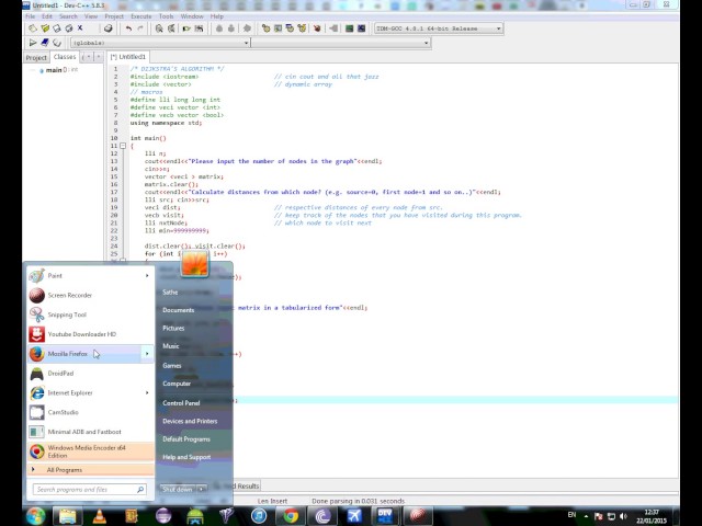 Dijkstra's algorithm C++ using vectors