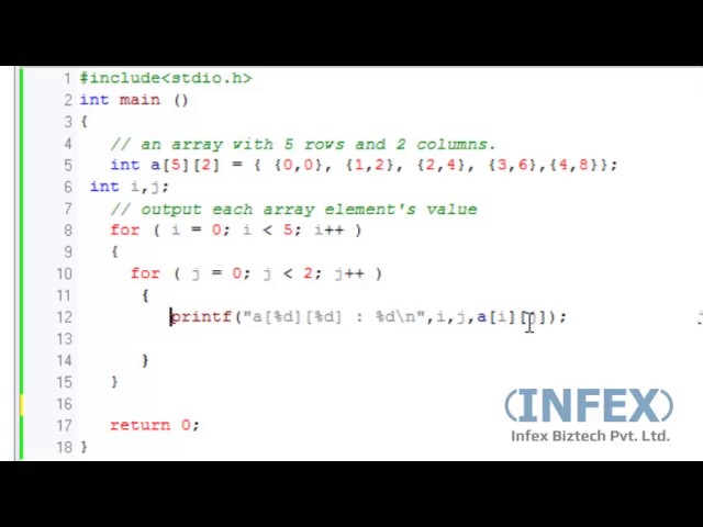 C  Programming Tutorial   20 multidimensional array 2