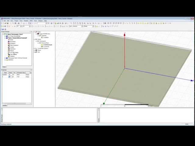 HFSS Tutorial - Modelling a Patch Antenna