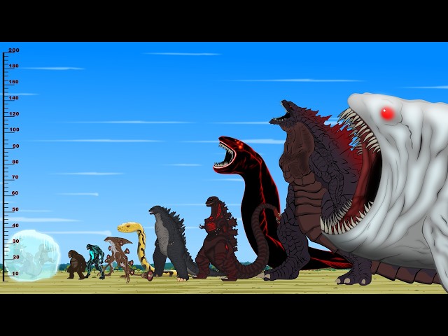 Godzilla & Kong, Python & Bloop: Jaw Size Comparison and Tongue Power | Dark Animation