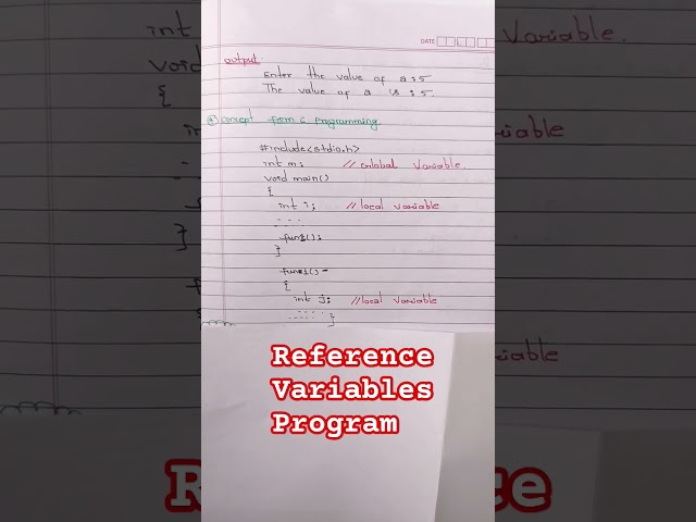 Reference Variables or Alias Variable//Example with Program