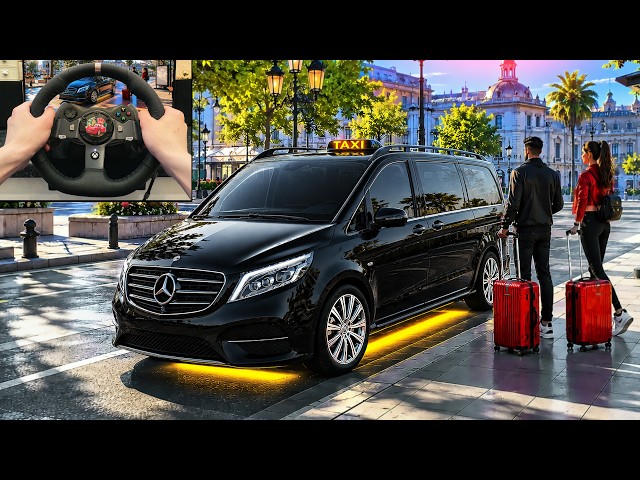 VIP TAXI DRIVING! Mercedes-Benz V-Class - Taxi Life: A City Driving Simulator [Logitech G29 #5]