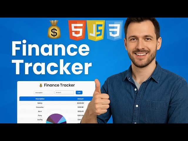 Create Your Own Finance Tracker | Budget Planner for Beginners | HTML, CSS and JS