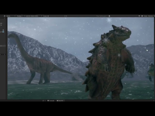 Unity editor VR dinosaurio scenes