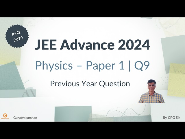 PYQ | IIT JEE Advanced 2024 Physics Paper 1 Q9 | Angular Momentum Conservation | Rotation