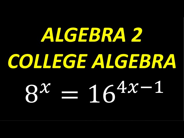 8^x = 16^(4x−1) | Solve This Exponential Equation WITHOUT a Calculator