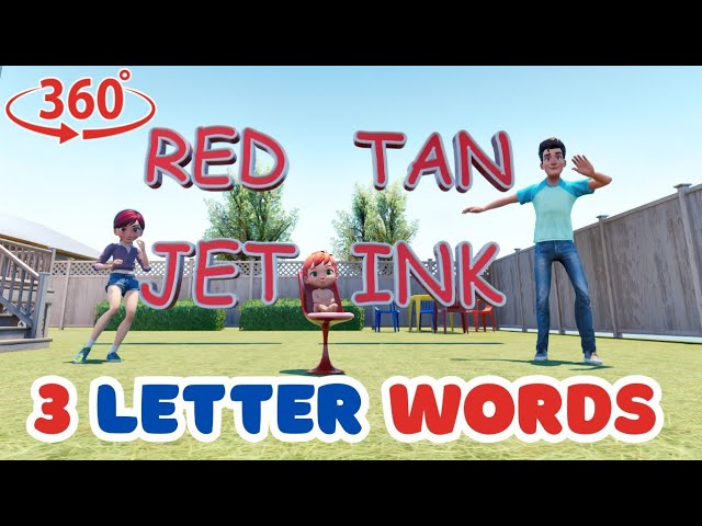 Let’s Learn Color Words! 🎨 RED, TAN, JET & INK – Fun 3-Letter Words for Kids!