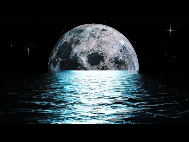 MOON animated video effect with soothing music meditation for all negative emotions //HBP Official