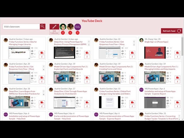 YouTube Deck in PowerApps using Flow