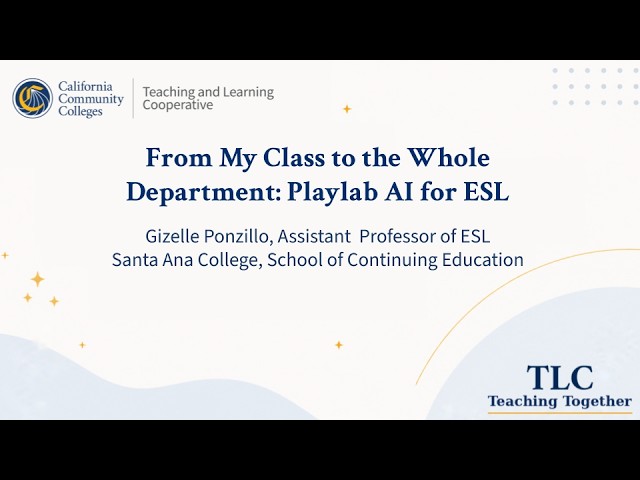 From My Class to the Whole Department: Playlab AI for ESL