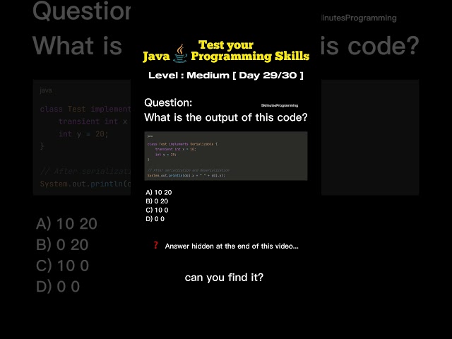 Day 29 |  Java to break into FAANG (copy me) #coding #shorts