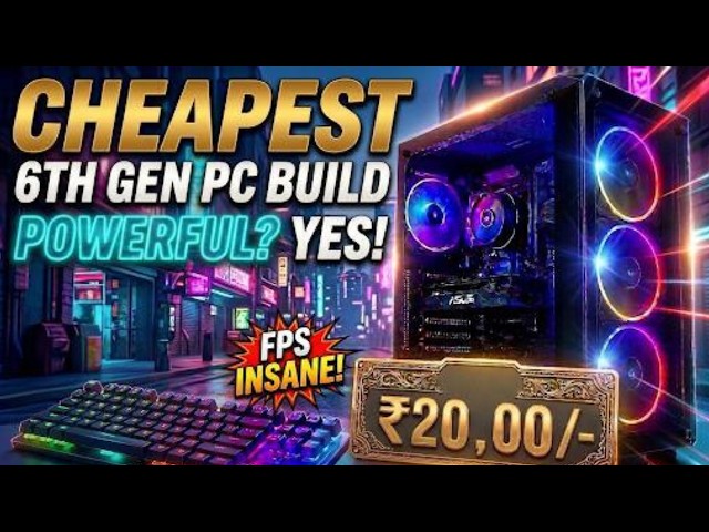 🔥 Insane ₹20K Budget King PC Build | Intel i5 6th Gen Power!