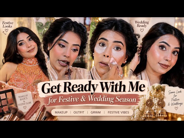 GRWM for festive season✨️🎀 step by step makeup tutorial✨️ #youtube #youtubevideo #trending #viral 