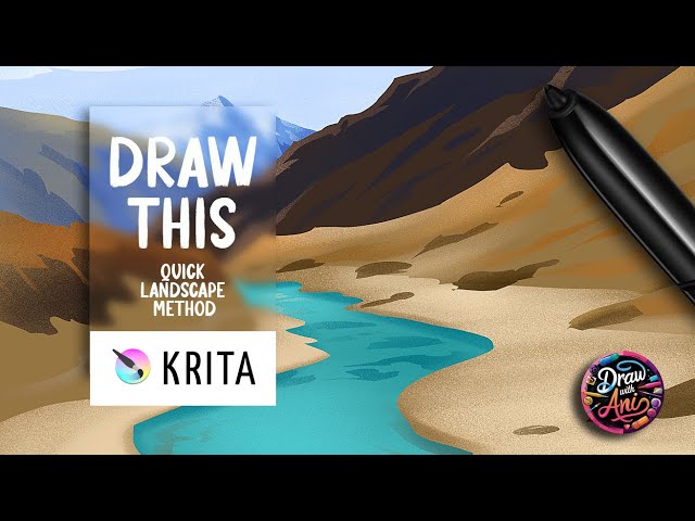 Paint Quick landscapes in Krita with just 2 tools