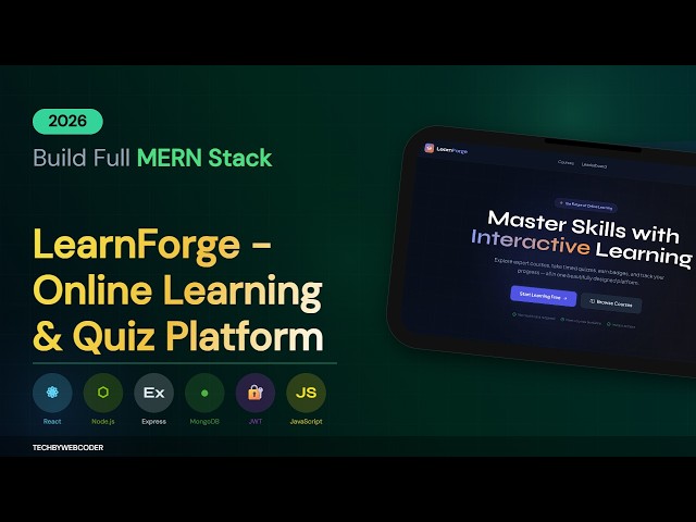 Build LearnForge – Online Learning & Quiz Platform (MERN Stack) | Full Project + Code + PPT