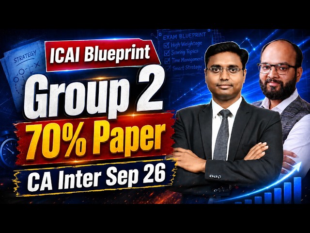 CA Inter Group 2 Strategy Sep 2026 | Most Important Topics & Weightage | CA Inter Group 2 Roadmap