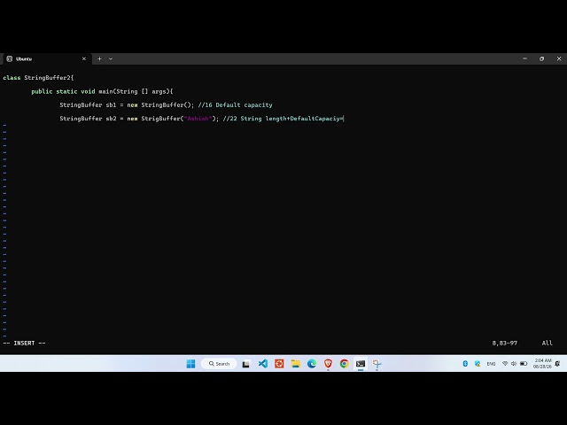 StringBuffer in java.