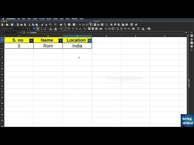 How to create a table in LibreOffice Calc? Calc doesn't have the same MS Excel Table feature