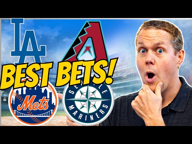 MLB Picks Today! Dodgers vs Diamondbacks | Mets vs Mariners | BEST Monday MLB Bets Today