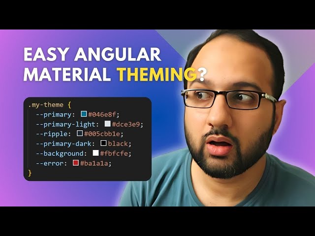 Easy, Dynamic Angular Material Theming with just 6 colors!