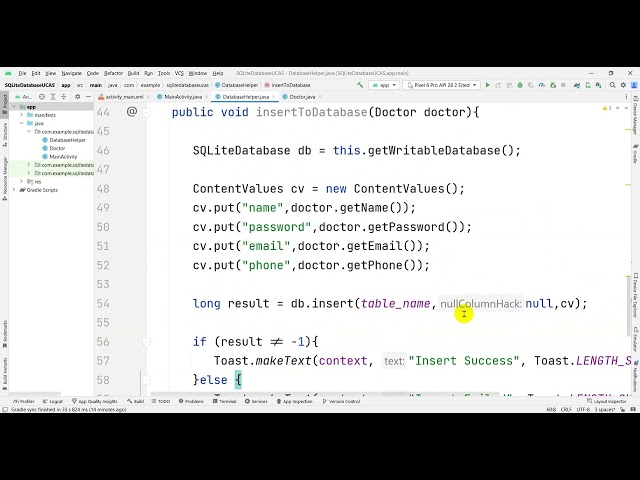 SQLite Database in Android Part 2 Insert & Select