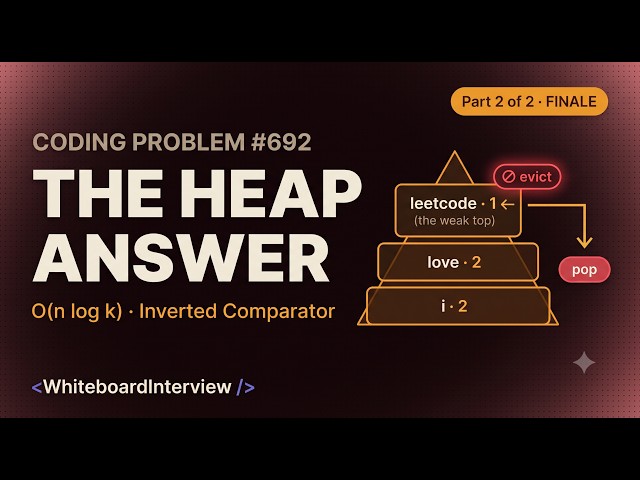 Coding Problem #692 — The Heap Answer Interviewers Want (P2)