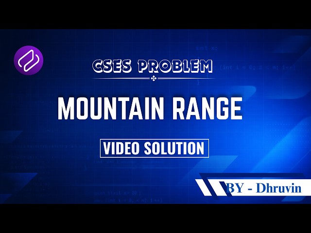 DP-17 Mountain Range | Problem Solving | Competitive Programming | DSA | CSES