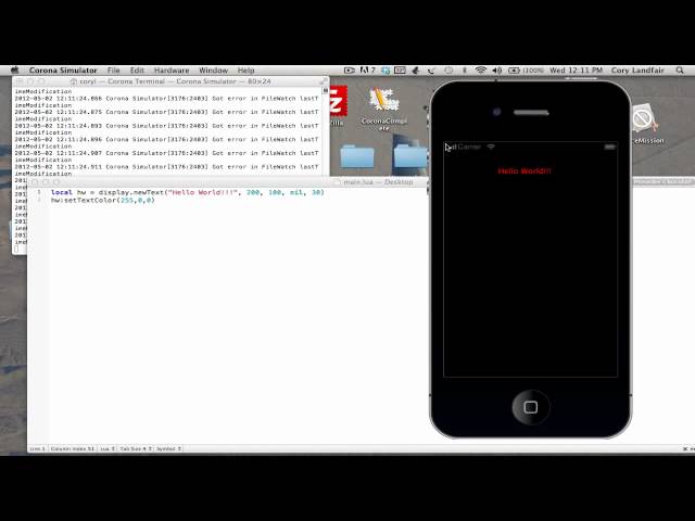 Corona SDK Tutorial 01