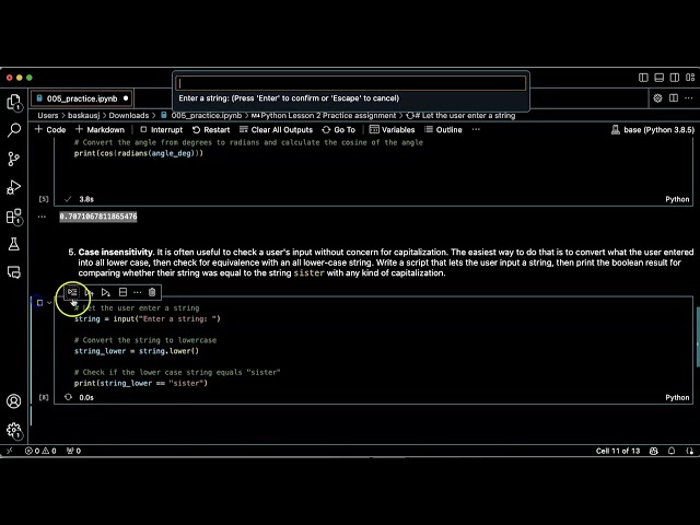 Python practice: lesson 005, problem 5