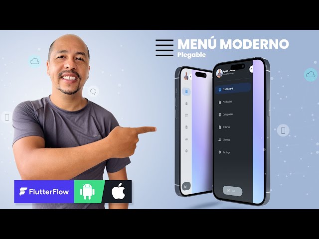 📲  Diseña menús modernos y personalizados para tu aplicación en FlutterFlow