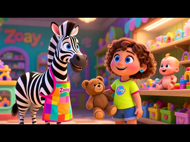The Zebra’s Toy Shop Trip 🦓🧸 Fun Learning Song for Kids | Learn ABCs and Numbers with Baby