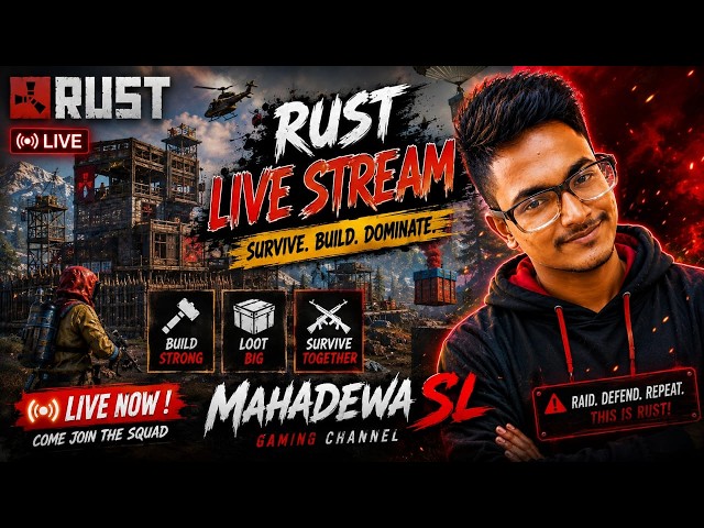 RUST LIVE 🇱🇰 | Day 1 Base එක හදමු | RAID DEFEND REPEAT |Cyelon Pirates |MahadewaSL