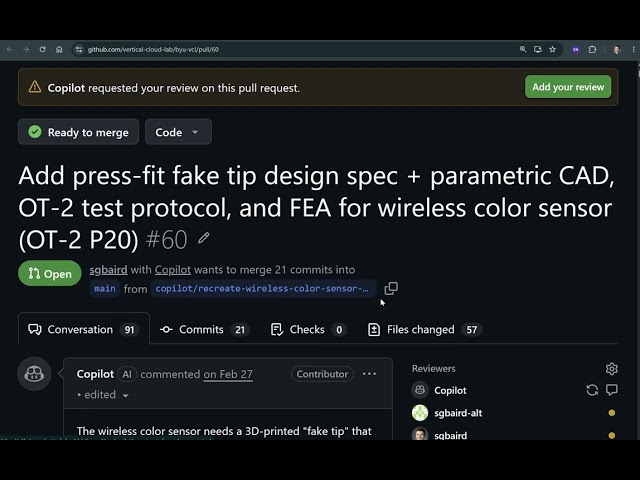 Code formatting for GitHub comments and adding files manually to a branch (no audio)