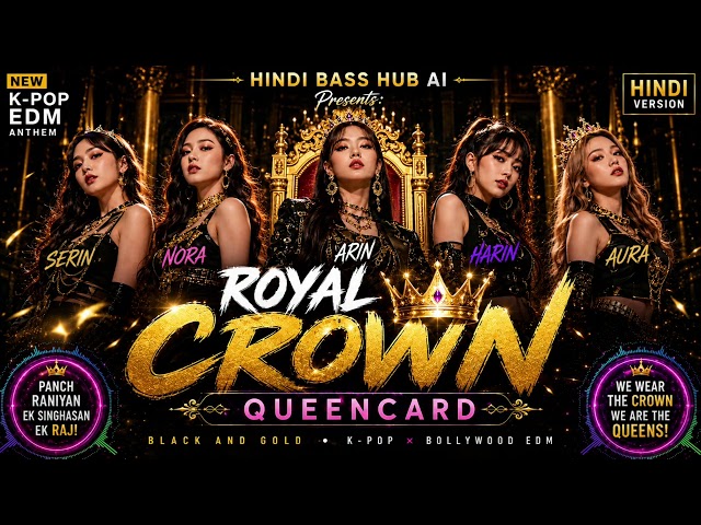 QUEENCARD — ROYAL CROWN 👑 | Hindi K-POP EDM Anthem | HINDI BASS HUB AI