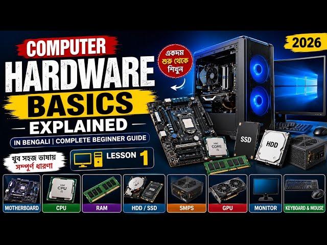 Computer Hardware Basics Explained in Bengali | Complete Beginner Guide (2026)