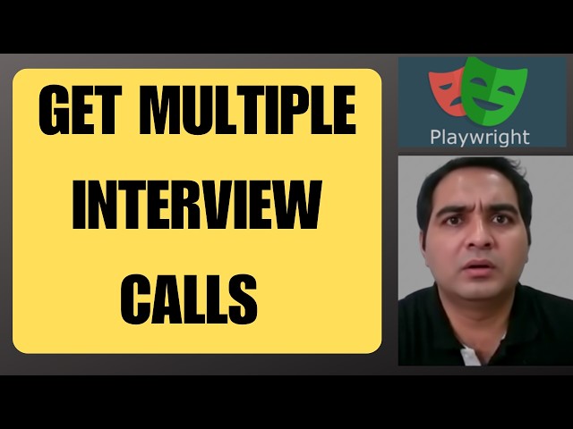 How to get More Interview Calls in 2026| Playwright Tutorial