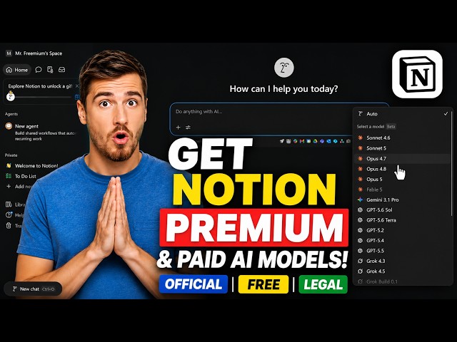 Get Notion Free Premium Business | Unlock Premium AI Models Free Legally Using Official Giveaway
