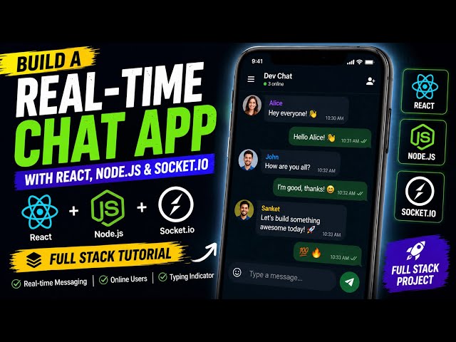 Build a Real-Time Chat App with React, Node.js & Socket.io | Full Stack Tutorial