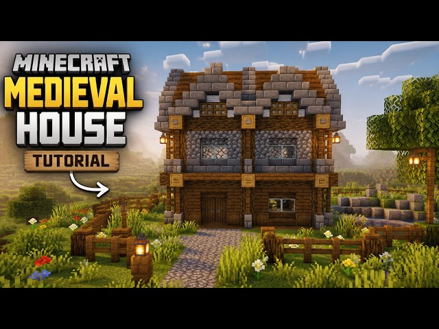 Minecraft Medieval House Tutorial | Easy & Beautiful Survival House