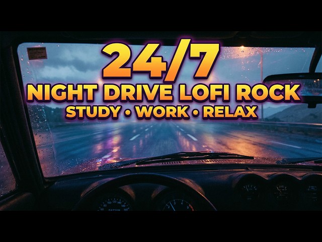 🔴LIVE 24/7 Lo-Fi Rock - Música de fondo para conducir - estudiar - descansar y jugar