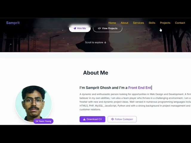 💻 My Portfolio Website | Full Stack Developer Showcase 🚀 | Tailwind css